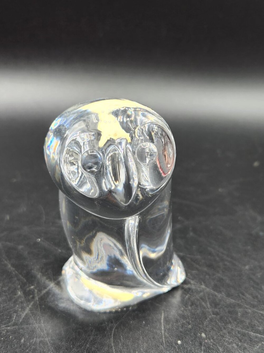 Atlantis Menagerie Lead Crystal Owl Figurine Paperweight